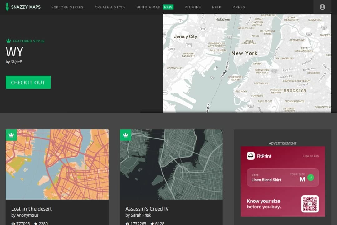 Snazzy Maps - Free Styles for Google Maps