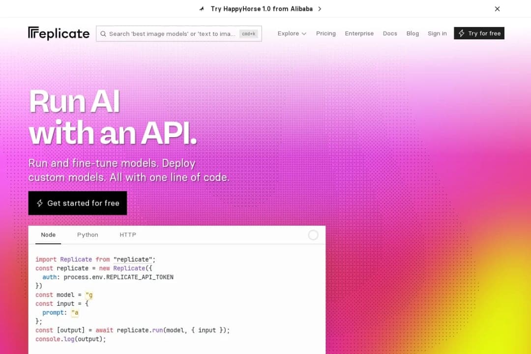 Replicate - Run AI with an API